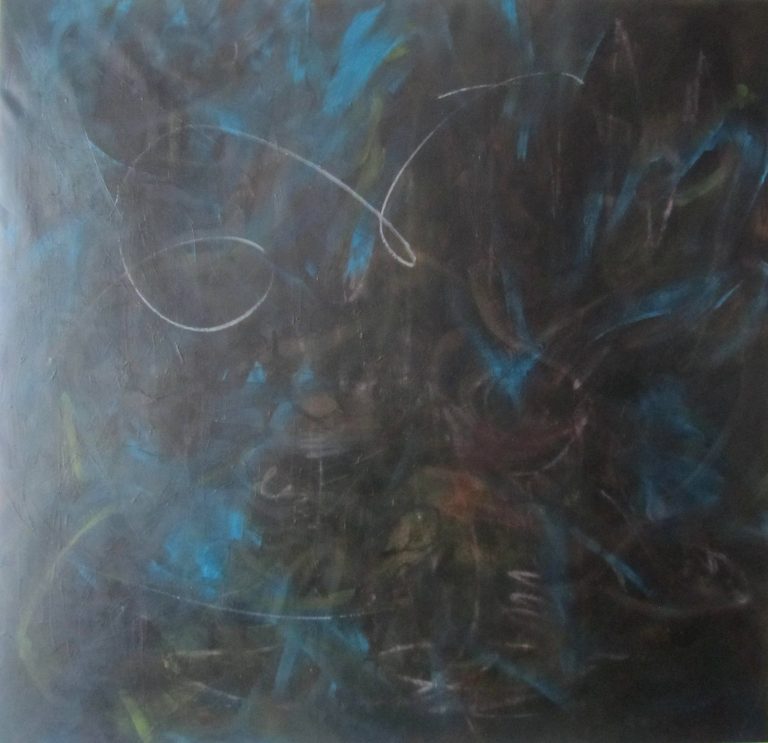 tanzstrich / dancingline/ oil on canvas / 2017 / 145x150 cm