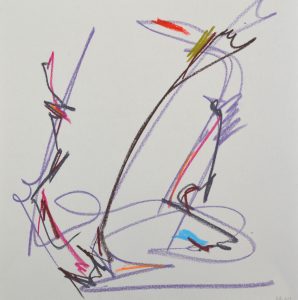 alive lines / 2018 / pastell on paper / 25x25 cm