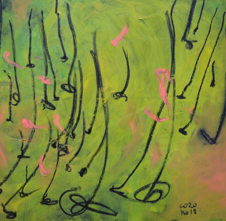 As luftat / wind blows / oil on canvas / 2018 / 150x150 cm